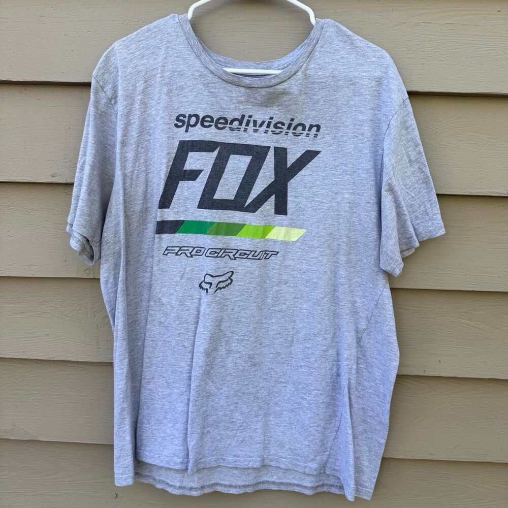 Fox-racing Men's Grey T-shirt